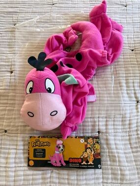 The Flintstones Dino Pink Dog Costume size Small worn for 5 minutes!